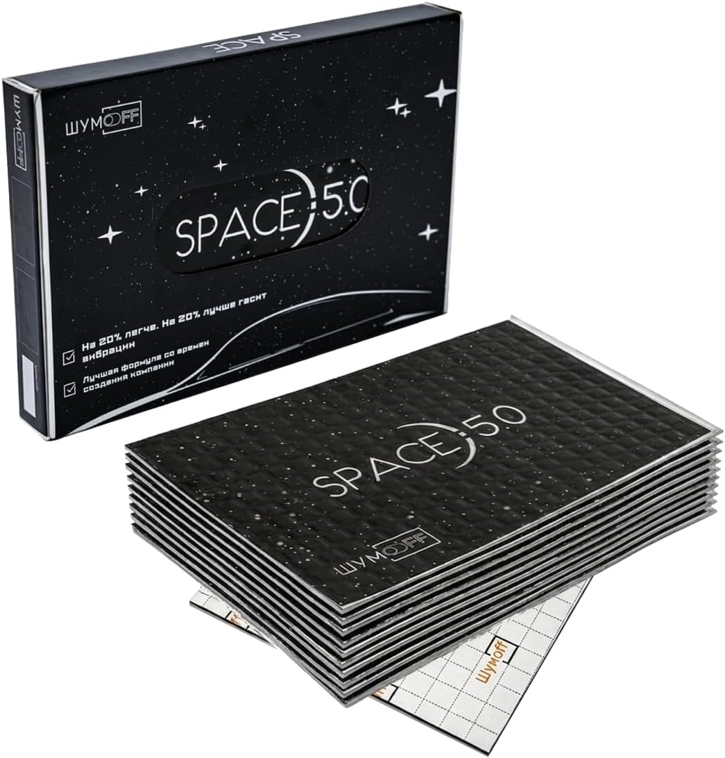 Shumoff Premium Cabin Floor & Trunk Soundproofing Kit – 5 Packs of Space 5.0 Vibration Damping, 3 Packs of Comfort 6 Thermal Insulation & 1 Pack of Practik Flex A15 Acoustic Foam | Complete Floor Treatment Kit