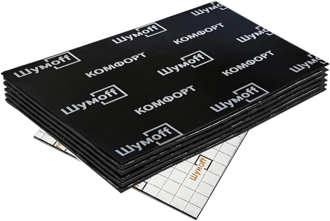 Shumoff Trunk Floor Soundproofing Kit – Super Jack Vibration Damping + Comfort 6 Heat & Sound Insulation | 2-Layer Automotive Noise Reduction Kit for Car Trunk Floor & Cargo Area
