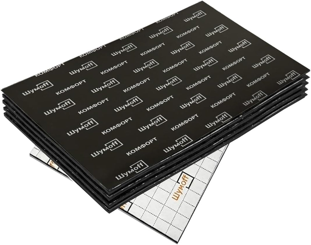 Shumoff Premium Cabin Floor & Trunk Soundproofing Kit – 5 Packs of Space 5.0 Vibration Damping, 3 Packs of Comfort 6 Thermal Insulation & 1 Pack of Practik Flex A15 Acoustic Foam | Complete Floor Treatment Kit
