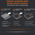 Space 5.0 Car Sound Deadening Mat – 10 PCs Vibration Damping Sheet 250×370 mm, Aluminum & Bitumen - Vibration Reduction & High Adhesion Sheet 5mm Multilayer - Heat Resistant (-45°C to +120°C)