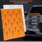 Shumoff P4V Sound Deadening Foam – 5 PCs Self-Adhesive Waterproof Closed-Cell Polyethylene Foam 4mm (157 mil) Thick - Heat Resistant 22.6 Sqft Coverage - Second Layer Noise Control - Sheet Size 29.5"L x 22"W