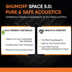 Space 5.0 Car Sound Deadening Mat – 10 PCs Vibration Damping Sheet 250×370 mm, Aluminum & Bitumen - Vibration Reduction & High Adhesion Sheet 5mm Multilayer - Heat Resistant (-45°C to +120°C)