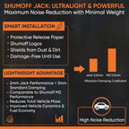 Shumoff Jack Sound Deadening - 25 PCs Self-Adhesive Automotive Sound Deadening - 2mm (79 mil) High-Adhesion Aluminum & Bitumen Mastic - Car Noise Reduction 26.9 Sqft Coverage - Sheet Size 14.56"L x 10.62"W