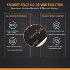 Space 5.0 Car Sound Deadening Mat – 10 PCs Vibration Damping Sheet 250×370 mm, Aluminum & Bitumen - Vibration Reduction & High Adhesion Sheet 5mm Multilayer - Heat Resistant (-45°C to +120°C)