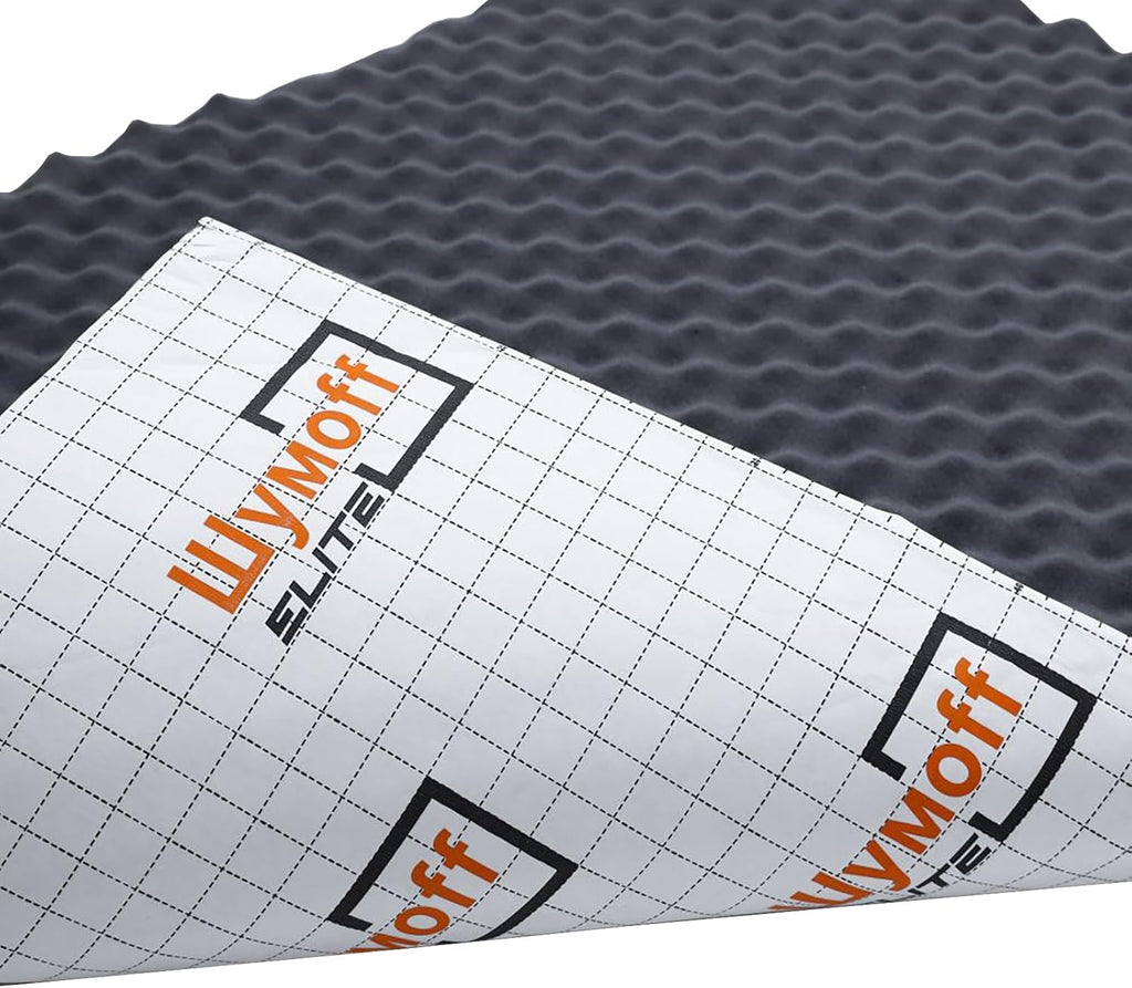 Shumoff Ultimat W17 Car Sound Absorbing Foam - 5 PCs Self-Adhesive Polyurethane Sheets 17mm (669 mil) Thick - Car Noise Reduction Foam 40.3 Sqft Coverage - Self-Adhesive Acoustic Insulation - Sheet Size 39.7"L x 29.5"W