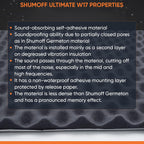Shumoff Ultimat W17 Car Sound Absorbing Foam - 5 PCs Self-Adhesive Polyurethane Sheets 17mm (669 mil) Thick - Car Noise Reduction Foam 40.3 Sqft Coverage - Self-Adhesive Acoustic Insulation - Sheet Size 39.7"L x 29.5"W