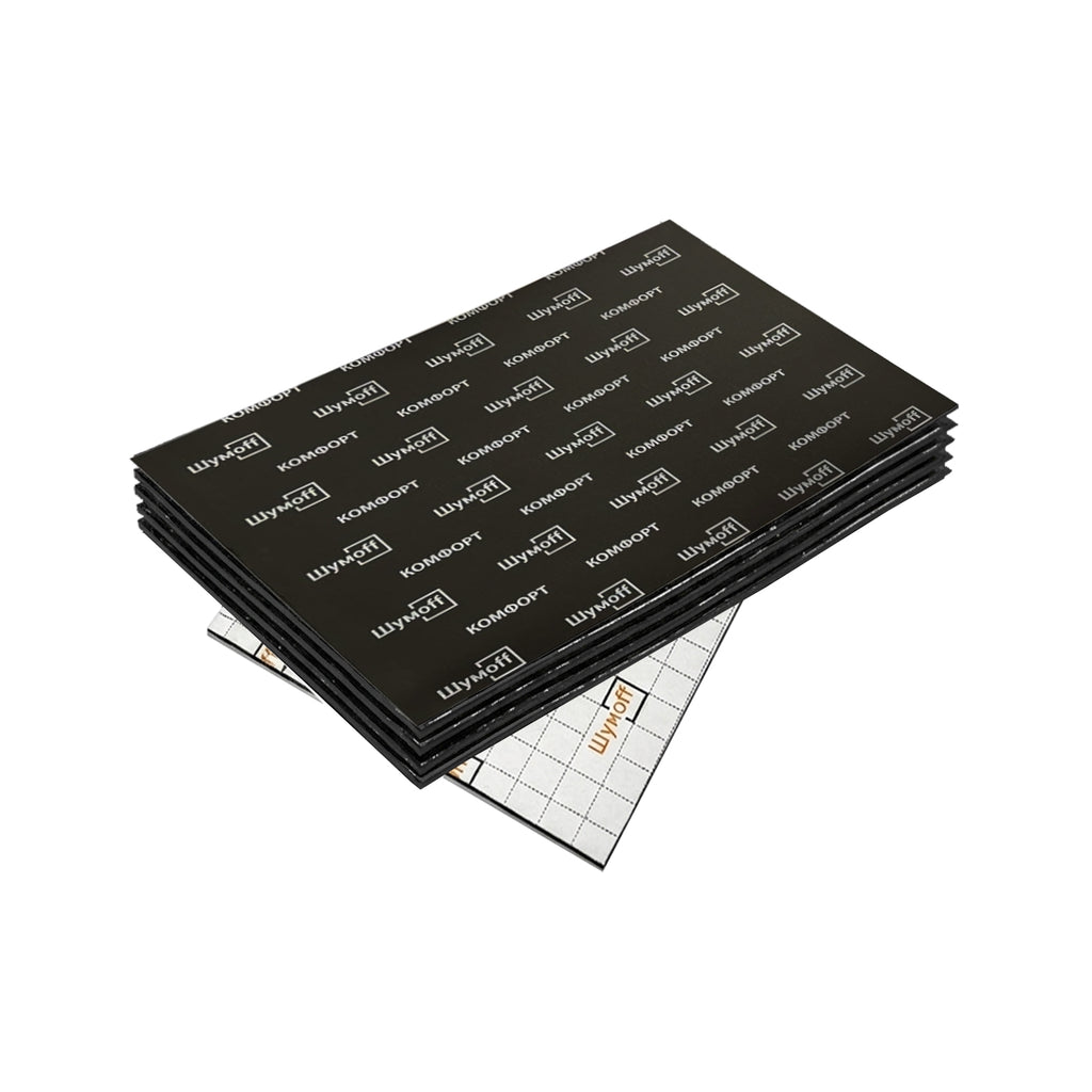 Comfort 6 Car Sound Insulation - 5 Sheets Closed-Cell Structure 6mm (236 mil) Thick Heat & Sound Insulation 40.3 Sqft Coverage - Waterproof Fire-Resistant Automotive Thermal Insulation