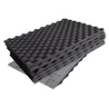 Practik Flex A15 Sound Absorbing Foam – 6 Sheets 15mm (591 mil) Thick Self-Adhesive Polyurethane Foam 12 Sqft Coverage - Wave-Cut Noise Reduction Sealant Sound Deadening Foam 375×500mm Sheet