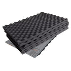 Practik Flex A15 Sound Absorbing Foam – 6 Sheets 15mm (591 mil) Thick Self-Adhesive Polyurethane Foam 12 Sqft Coverage - Wave-Cut Noise Reduction Sealant Sound Deadening Foam 375×500mm Sheet