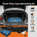 Shumoff Trunk Floor Soundproofing Kit – Super Jack Vibration Damping + Comfort 6 Heat & Sound Insulation | 2-Layer Automotive Noise Reduction Kit for Car Trunk Floor & Cargo Area