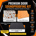 Shumoff Premium Car Door Soundproofing Kit – Complete 3-Layer Noise Reduction System with JACK Vibration Damper, P4V Heat Insulation & Practik Flex A15 Acoustic Foam for 4 Car Doors